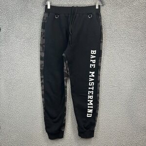 A Bathing Ape x Mastermind Japan 2016 SLIM SWEAT PANTS YOUTH XL Black‎ Bape